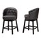 Baxton Studio Theron MidCentury Faux Leather Wood Swivel Counter Stool SetBrown2PC 225-2PC-12970-ZORO - alternate 4